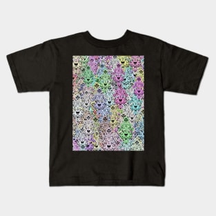 Colorful Haunted Mansion Pattern Kids T-Shirt